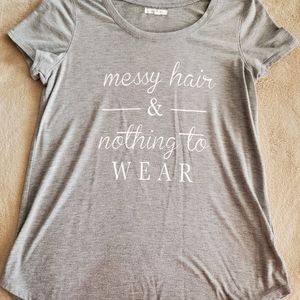 Maurices Messy Hair & Nothing to Wear graphic tee